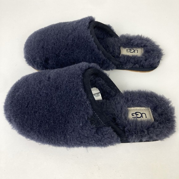 UGG NEW Fluffette Shearling Slide Slippers True Navy Women's Sz 6 Comfy 1102594 - Picture 4 of 8